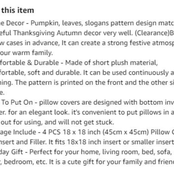 NEW Fall Decor Pillow Covers 18x18 Set of 4- Grateful, 2 Autumn, Welcome Autumn - Picture 11 of 11